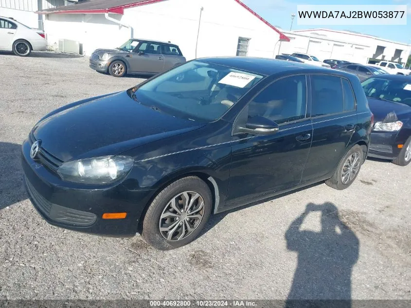 2011 Volkswagen Golf 2.5L 4-Door VIN: WVWDA7AJ2BW053877 Lot: 40692800