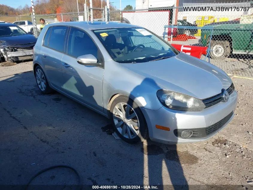 2011 Volkswagen Golf Tdi 4-Door VIN: WVWDM7AJ3BW176787 Lot: 40698190