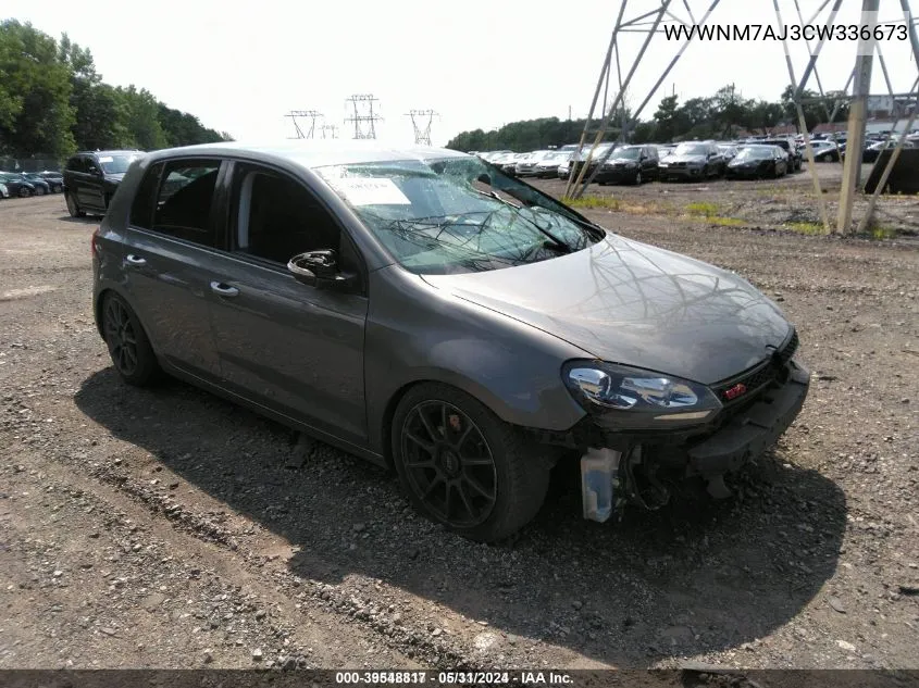 2012 Volkswagen Golf Tdi 4-Door VIN: WVWNM7AJ3CW336673 Lot: 39548817