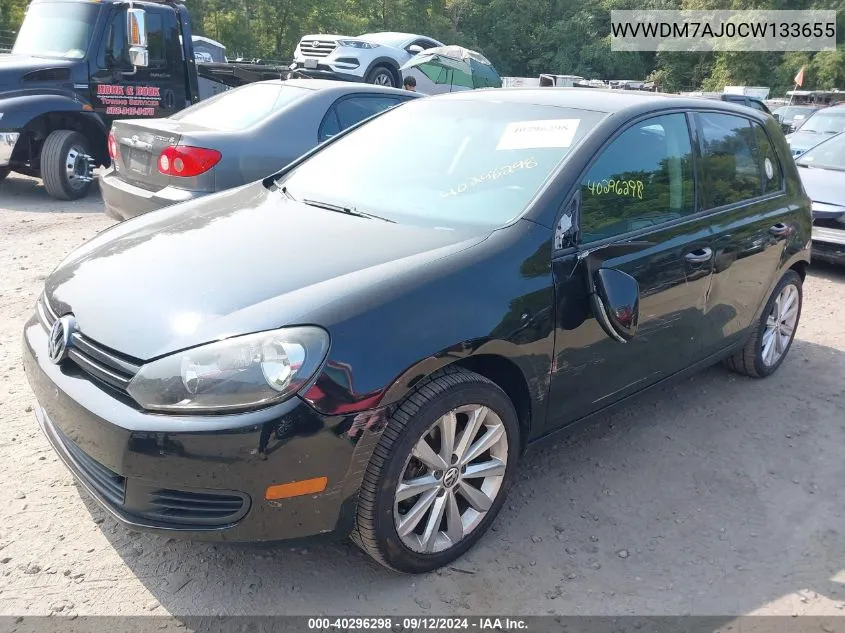 WVWDM7AJ0CW133655 2012 Volkswagen Golf Tdi 4-Door