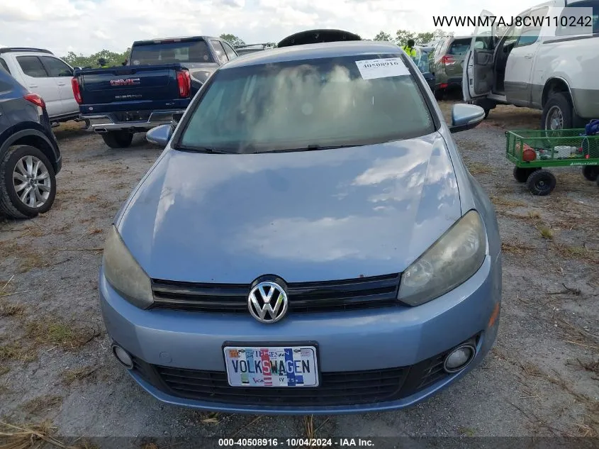 WVWNM7AJ8CW110242 2012 Volkswagen Golf Tdi 4-Door