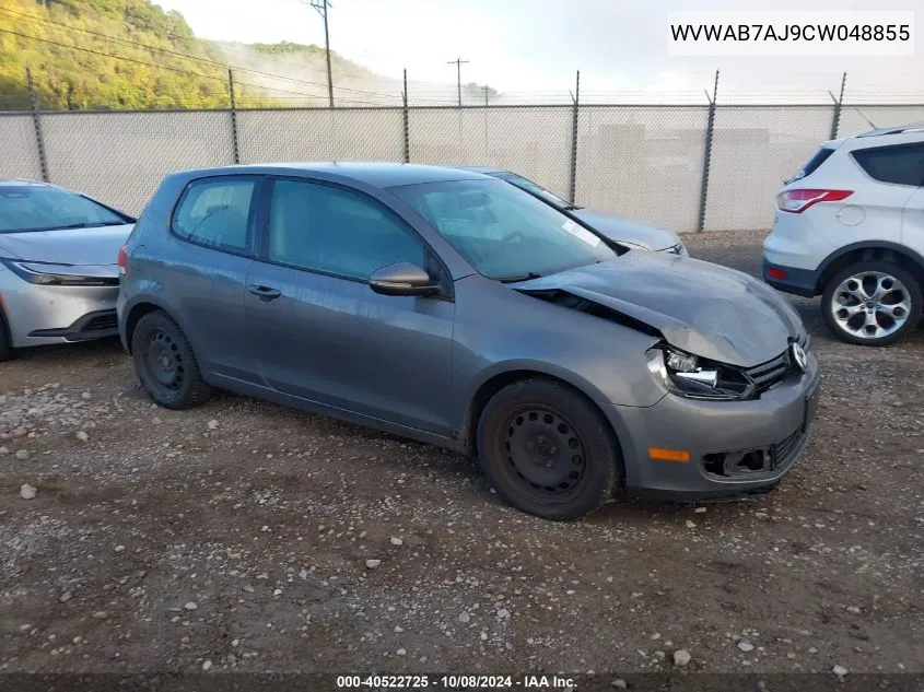 WVWAB7AJ9CW048855 2012 Volkswagen Golf