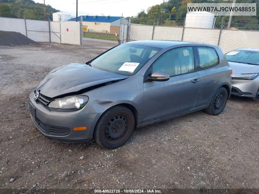 WVWAB7AJ9CW048855 2012 Volkswagen Golf