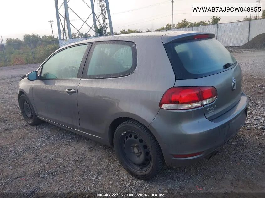 WVWAB7AJ9CW048855 2012 Volkswagen Golf