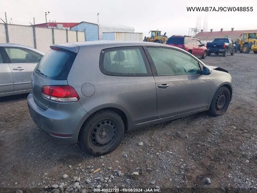 WVWAB7AJ9CW048855 2012 Volkswagen Golf