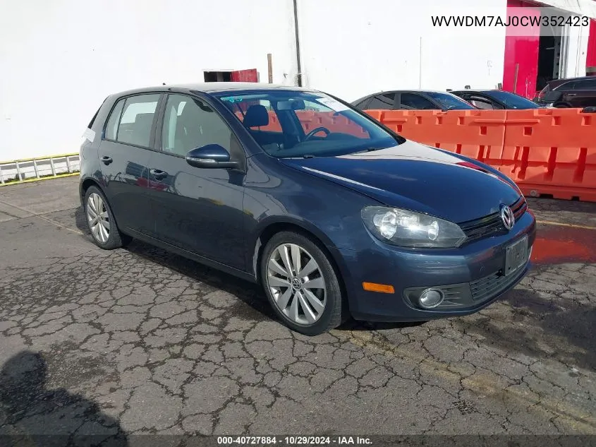 2012 Volkswagen Golf Tdi 4-Door VIN: WVWDM7AJ0CW352423 Lot: 40727884