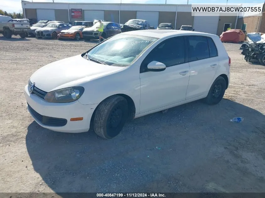 WVWDB7AJ8CW207555 2012 Volkswagen Golf 2.5L 4-Door