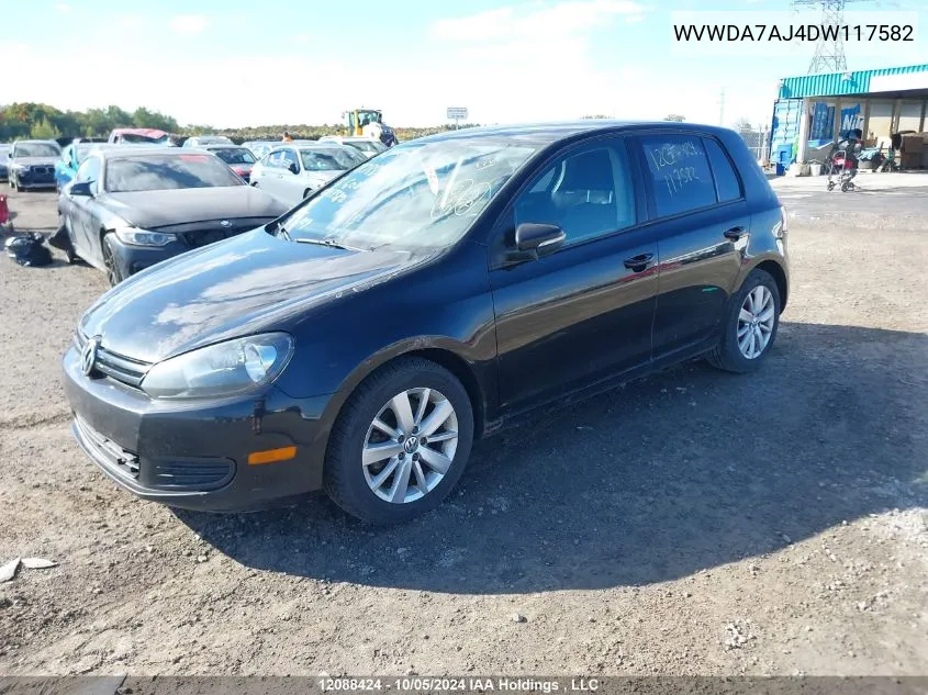 2013 Volkswagen Golf VIN: WVWDA7AJ4DW117582 Lot: 12088424