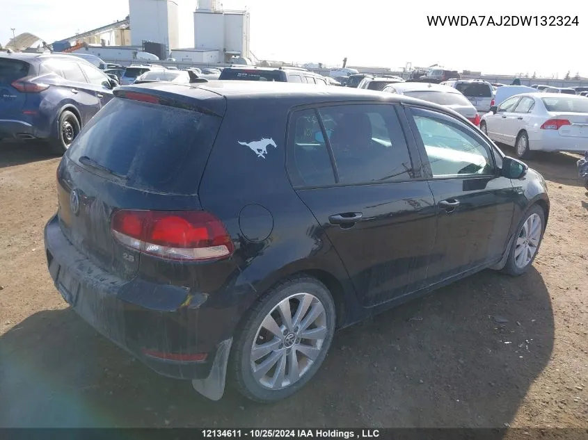 2013 Volkswagen Golf VIN: WVWDA7AJ2DW132324 Lot: 12134611