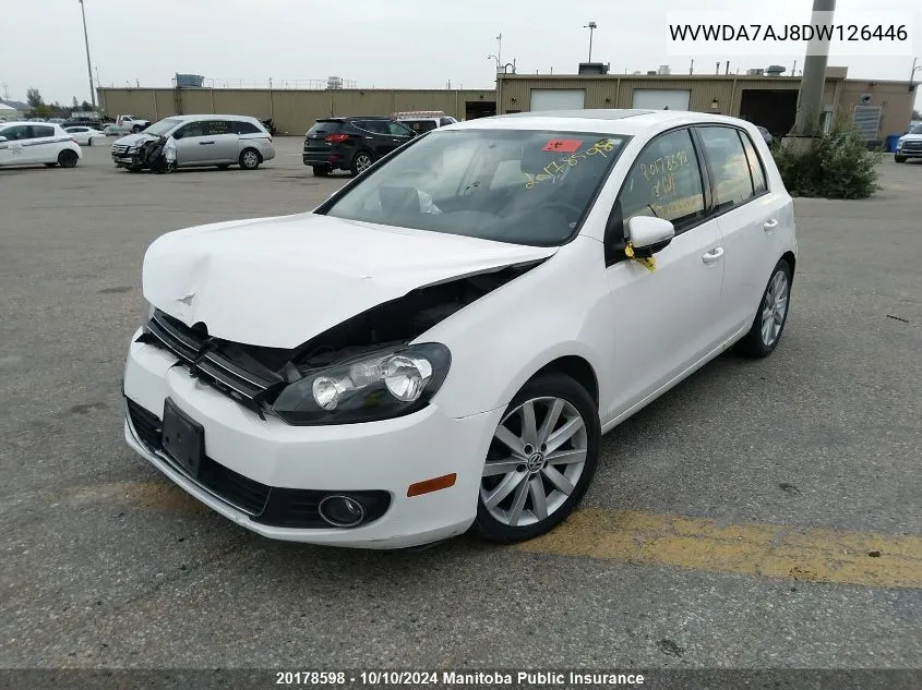 2013 Volkswagen Golf 2.5 VIN: WVWDA7AJ8DW126446 Lot: 20178598