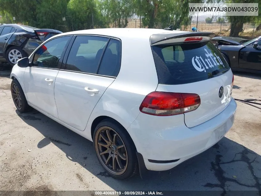 2013 Volkswagen Golf 2.0L Tdi 4-Door VIN: WVWDM7AJ8DW043039 Lot: 40069719