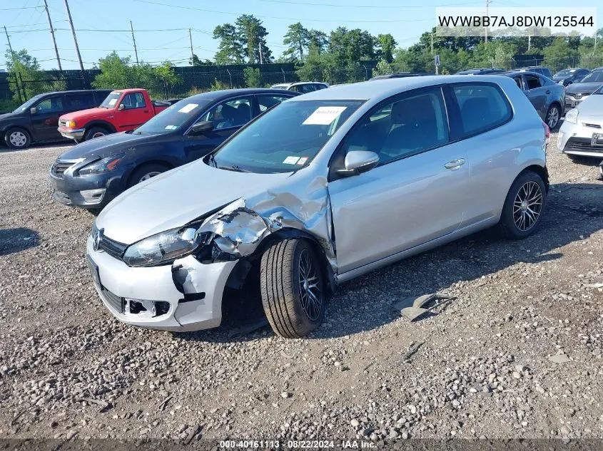 2013 Volkswagen Golf 2.5L 2-Door VIN: WVWBB7AJ8DW125544 Lot: 40161113