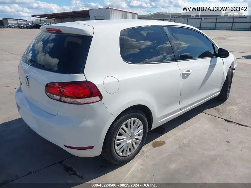 2013 Volkswagen Golf 2.5L 2-Door VIN: WVWBB7AJ3DW133342 Lot: 40224500