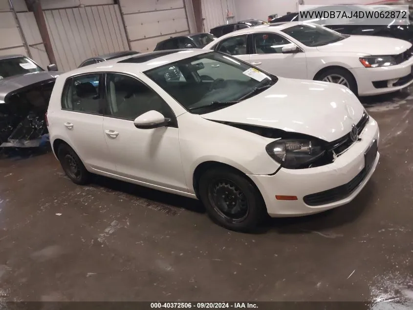 2013 Volkswagen Golf 2.5L 4-Door VIN: WVWDB7AJ4DW062872 Lot: 40372506