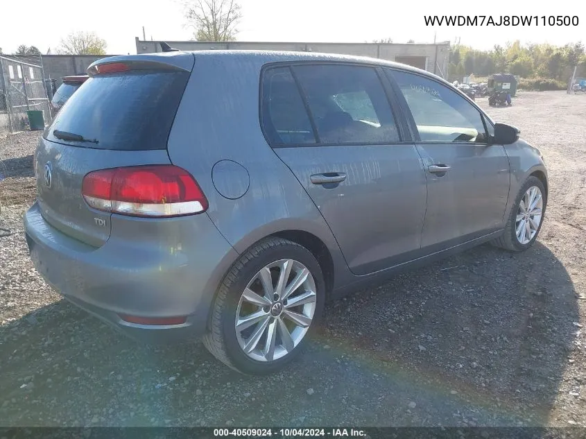 WVWDM7AJ8DW110500 2013 Volkswagen Golf 2.0L Tdi 4-Door