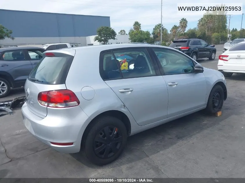 2013 Volkswagen Golf 2.5L 4-Door VIN: WVWDB7AJ2DW125953 Lot: 40559095