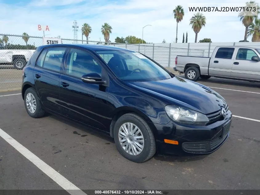 2013 Volkswagen Golf 2.5L 4-Door VIN: WVWDB7AJ2DW071473 Lot: 40576432