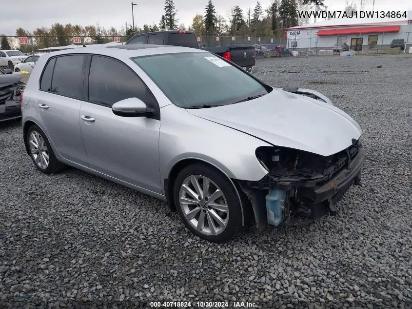 2013 Volkswagen Golf 2.0L Tdi 4-Door VIN: WVWDM7AJ1DW134864 Lot: 40718824