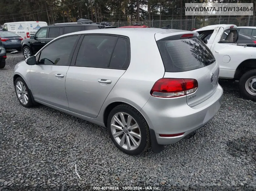 2013 Volkswagen Golf 2.0L Tdi 4-Door VIN: WVWDM7AJ1DW134864 Lot: 40718824