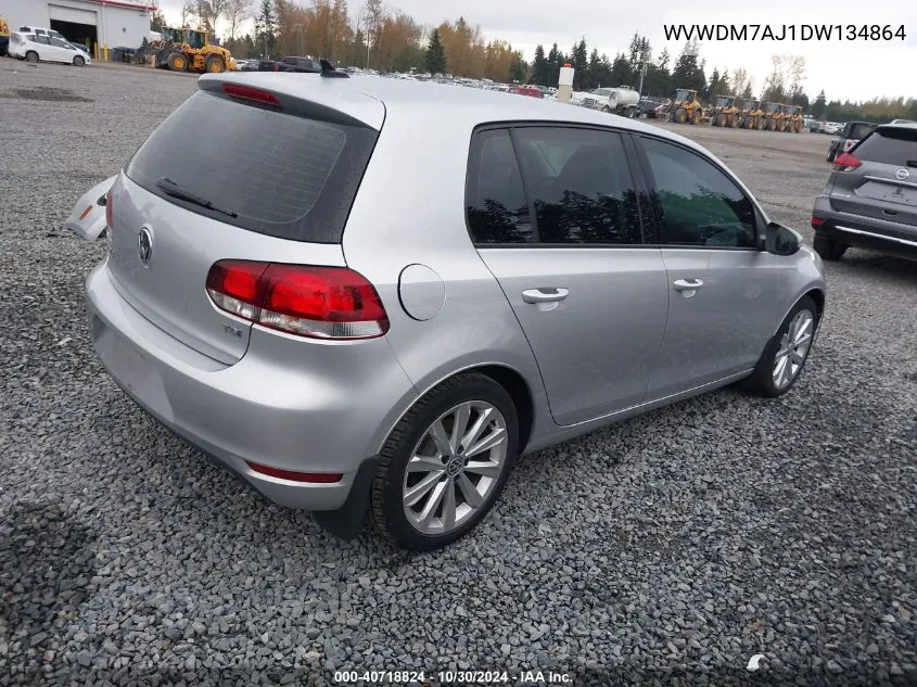 2013 Volkswagen Golf 2.0L Tdi 4-Door VIN: WVWDM7AJ1DW134864 Lot: 40718824