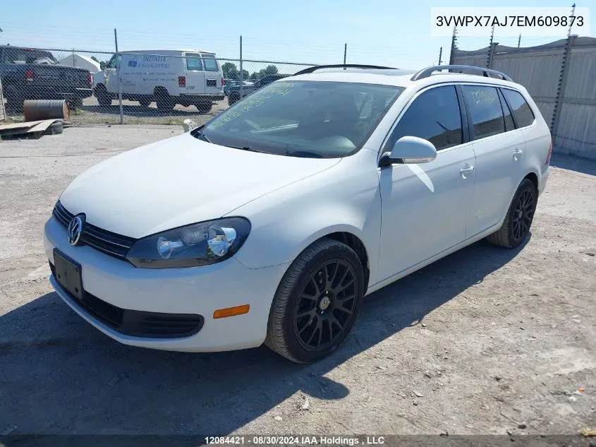 2014 Volkswagen Golf Wagon VIN: 3VWPX7AJ7EM609873 Lot: 12084421