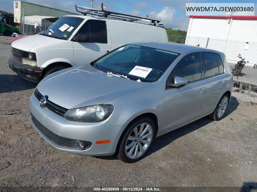 2014 Volkswagen Golf 2.0L Tdi VIN: WVWDM7AJ3EW003680 Lot: 40250809