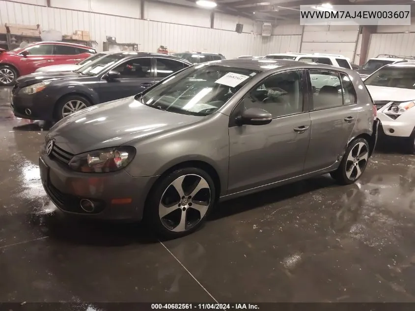 2014 Volkswagen Golf 2.0L Tdi VIN: WVWDM7AJ4EW003607 Lot: 40682561