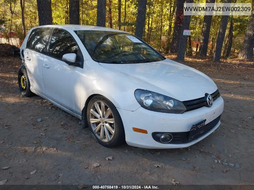 2014 Volkswagen Golf 2.0L Tdi VIN: WVWDM7AJ2EW002309 Lot: 40758419