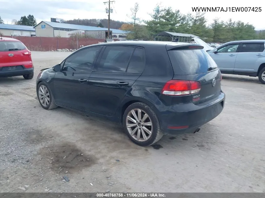 2014 Volkswagen Golf 2.0L Tdi VIN: WVWNM7AJ1EW007425 Lot: 40768758