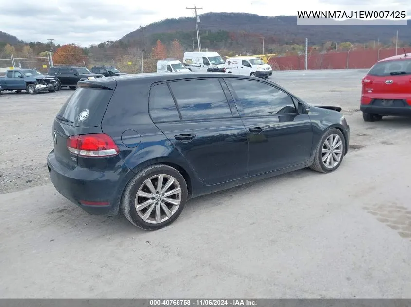 2014 Volkswagen Golf 2.0L Tdi VIN: WVWNM7AJ1EW007425 Lot: 40768758