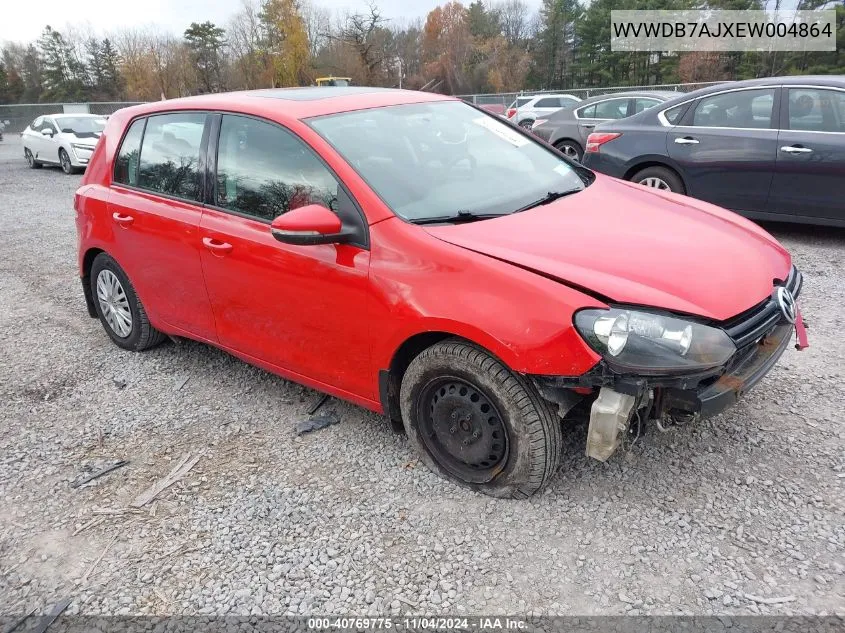 2014 Volkswagen Golf 2.5L VIN: WVWDB7AJXEW004864 Lot: 40769775