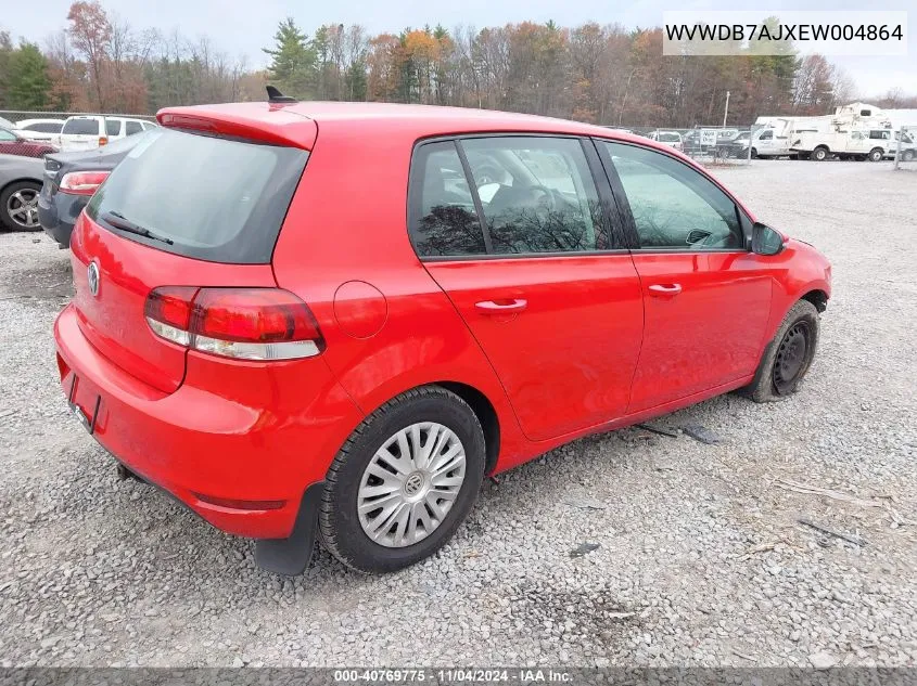 2014 Volkswagen Golf 2.5L VIN: WVWDB7AJXEW004864 Lot: 40769775