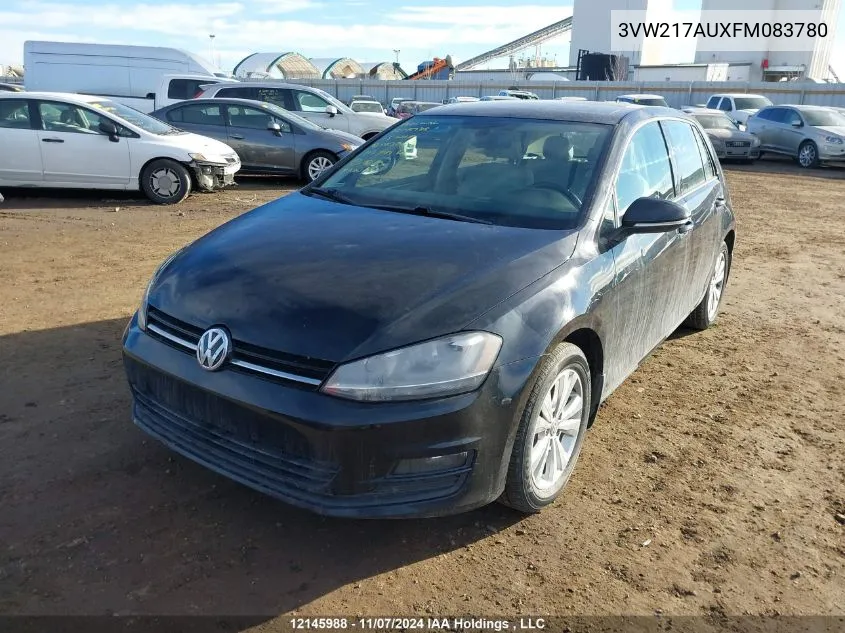 2015 Volkswagen Golf VIN: 3VW217AUXFM083780 Lot: 12145988