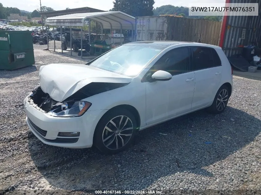 3VW217AU7FM076351 2015 Volkswagen Golf Tsi Se 4-Door