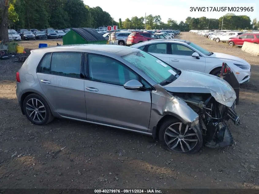 3VW217AU5FM029965 2015 Volkswagen Golf