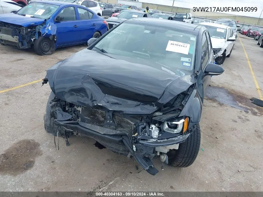 3VW217AU0FM045099 2015 Volkswagen Golf