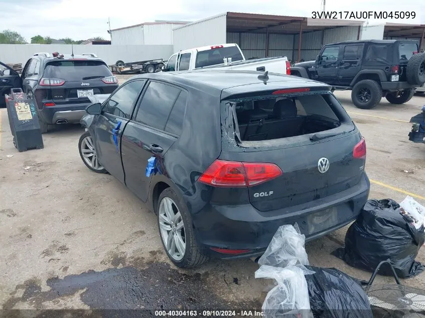 3VW217AU0FM045099 2015 Volkswagen Golf