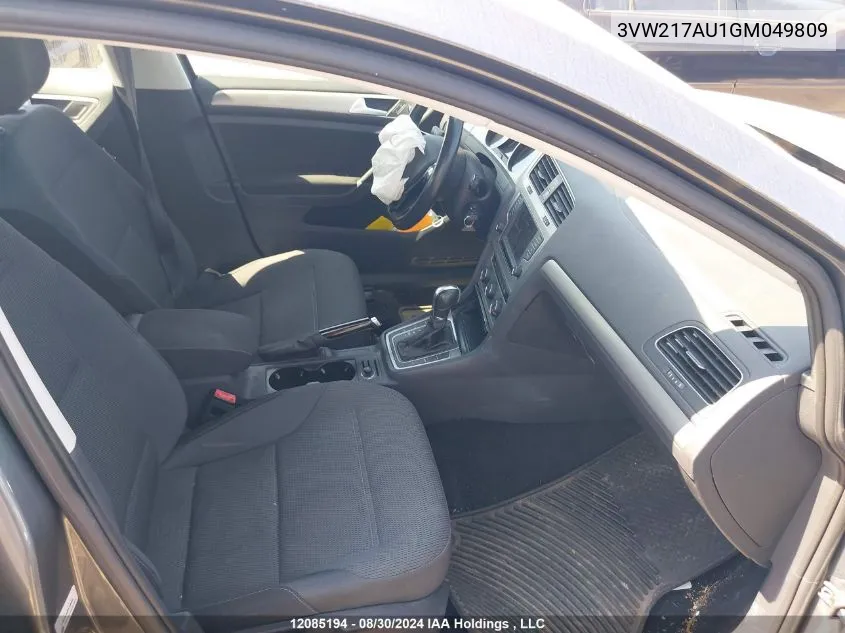 3VW217AU1GM049809 2016 Volkswagen Golf