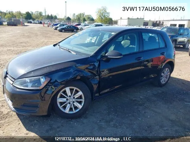 3VW117AU5GM056676 2016 Volkswagen Golf S