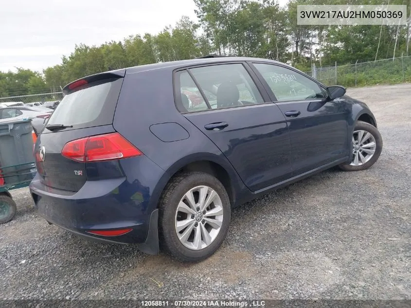 3VW217AU2HM050369 2017 Volkswagen Golf