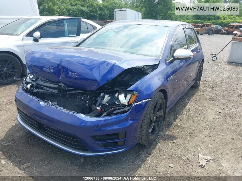 WVWVF7AU1HW025089 2017 Volkswagen Golf R