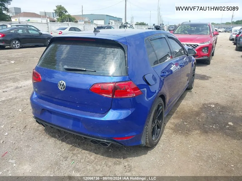 WVWVF7AU1HW025089 2017 Volkswagen Golf R