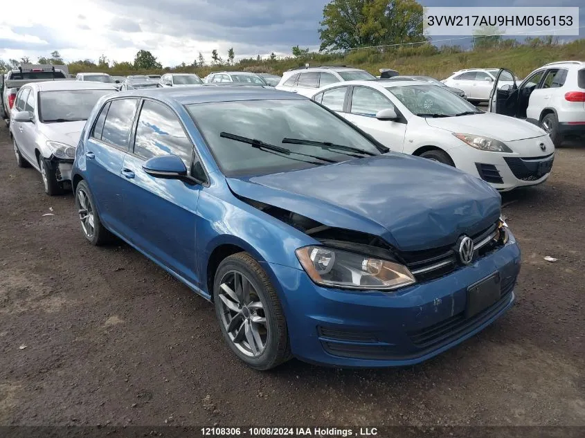 3VW217AU9HM056153 2017 Volkswagen Golf