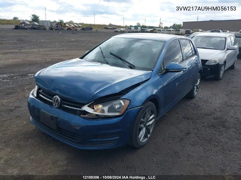 3VW217AU9HM056153 2017 Volkswagen Golf