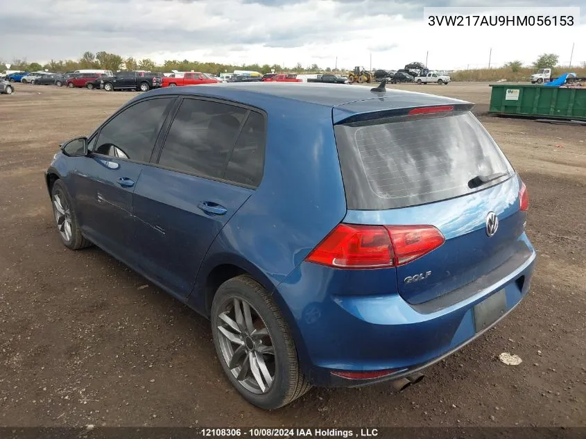 3VW217AU9HM056153 2017 Volkswagen Golf