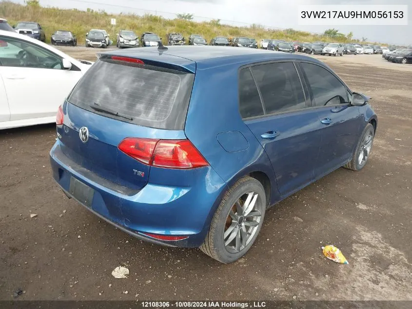 3VW217AU9HM056153 2017 Volkswagen Golf