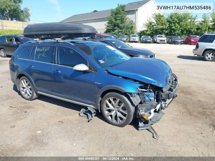 2017 Volkswagen Golf Alltrack Tsi S/Tsi Se/Tsi Sel VIN: 3VWH17AU7HM535486 Lot: 40088381