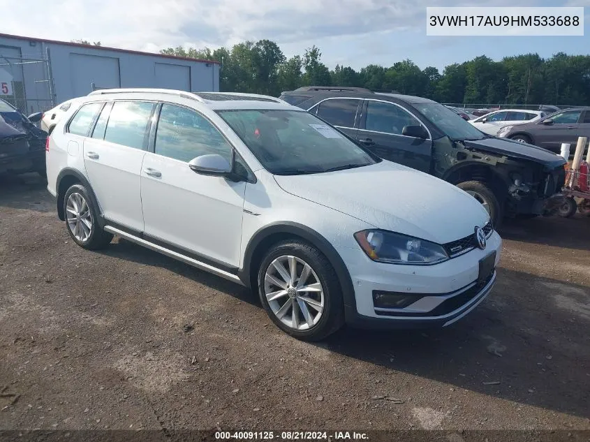 2017 Volkswagen Golf Alltrack Tsi S/Tsi Se/Tsi Sel VIN: 3VWH17AU9HM533688 Lot: 40091125