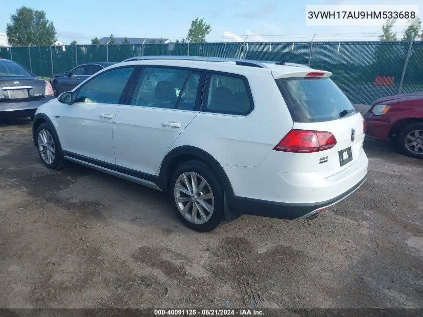 3VWH17AU9HM533688 2017 Volkswagen Golf Alltrack Tsi S/Tsi Se/Tsi Sel