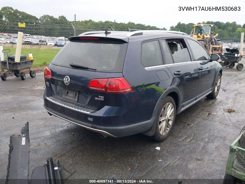 2017 Volkswagen Golf Alltrack Tsi S/Tsi Se/Tsi Sel VIN: 3VWH17AU6HM530683 Lot: 40097141